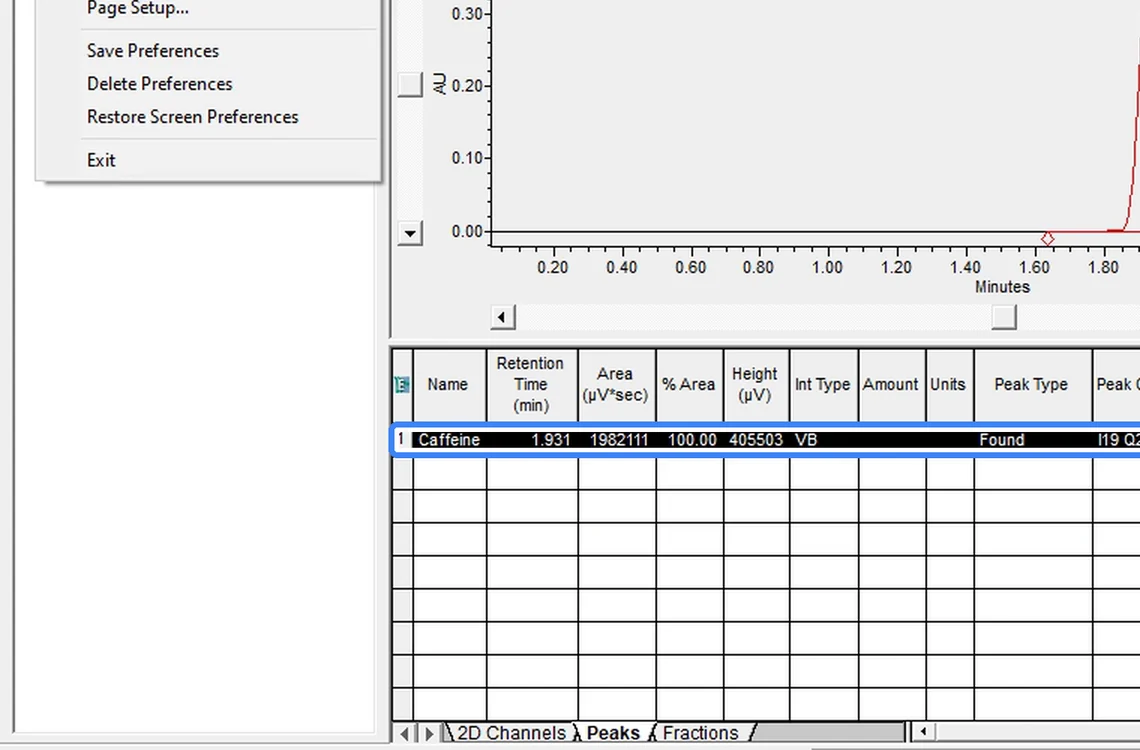 Step 7.4: Check identification — Waters Empower 3 screenshot