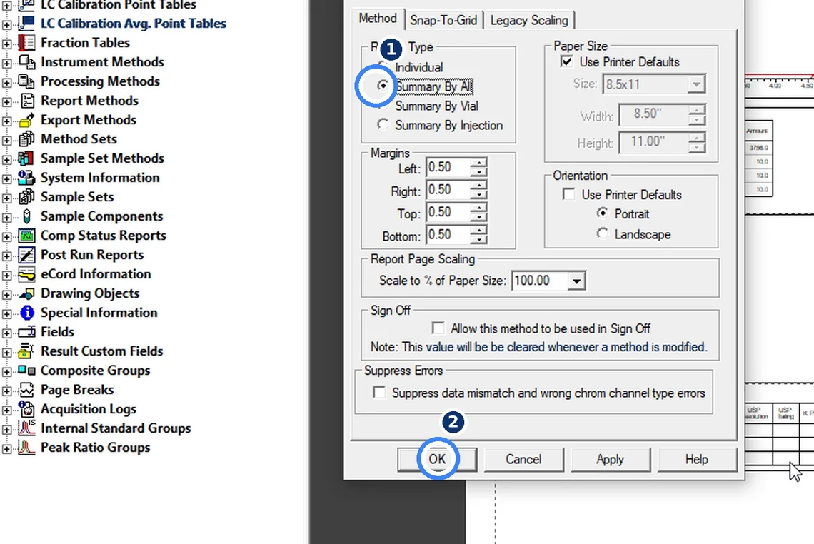 Step 7.7: Set Report Type = Summary By All — Waters Empower 3 screenshot