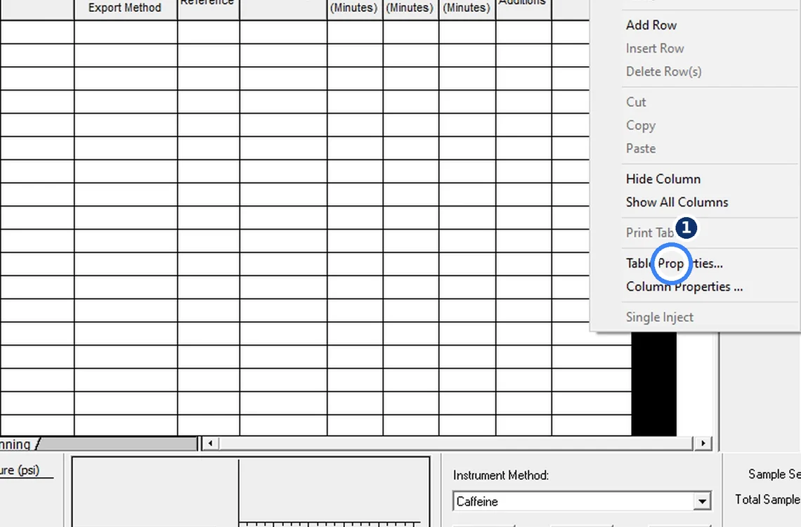 Step 7.1: Choose the columns — Waters Empower 3 screenshot