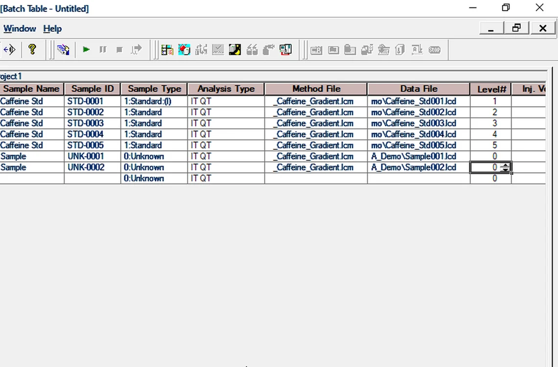 Step 7.5: Copy-paste trap — Shimadzu LCsolution screenshot