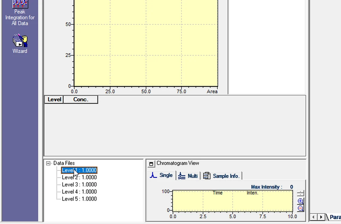 Step 7.1: Open the calibration — Shimadzu LCsolution screenshot