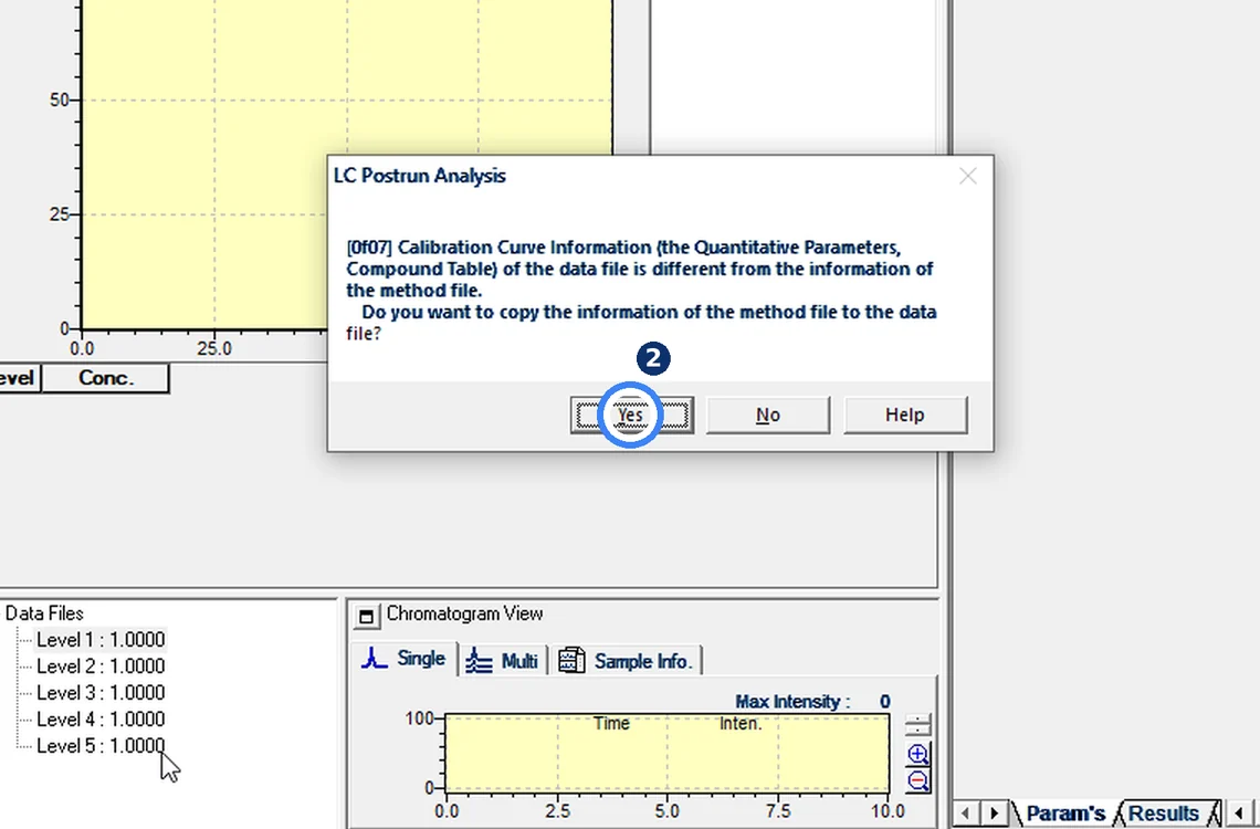 Step 7.2: Add the standards — Shimadzu LCsolution screenshot