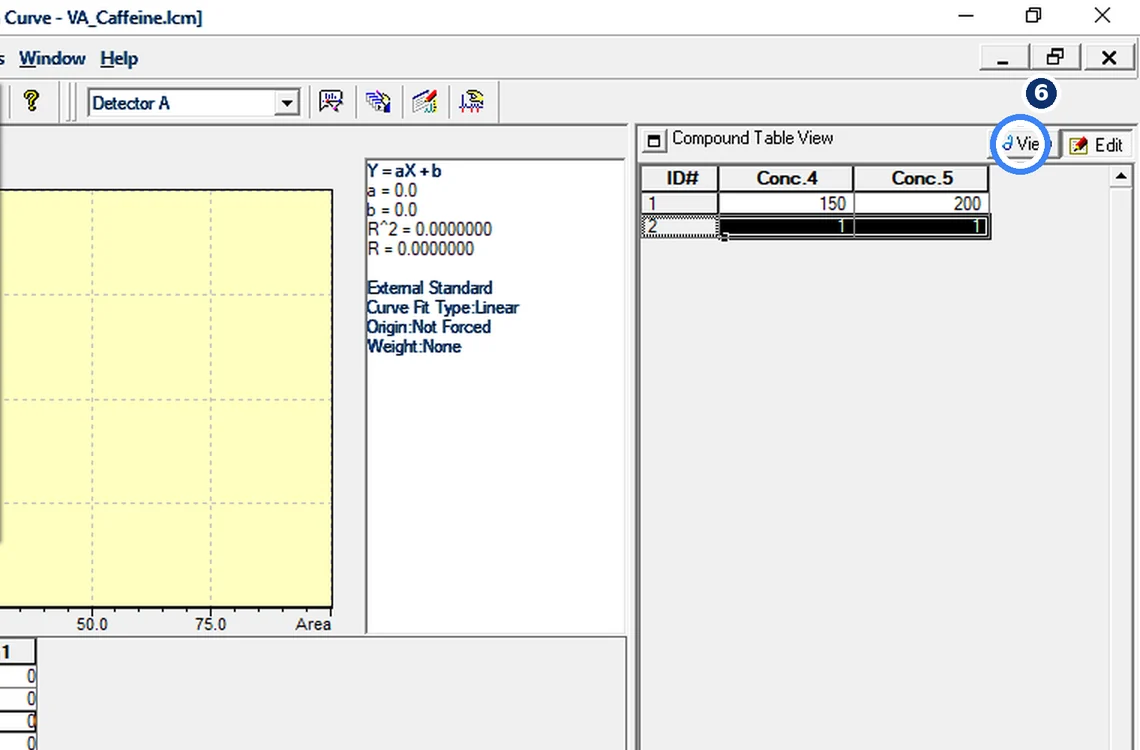 Step 7.6: View the curve — Shimadzu LCsolution screenshot