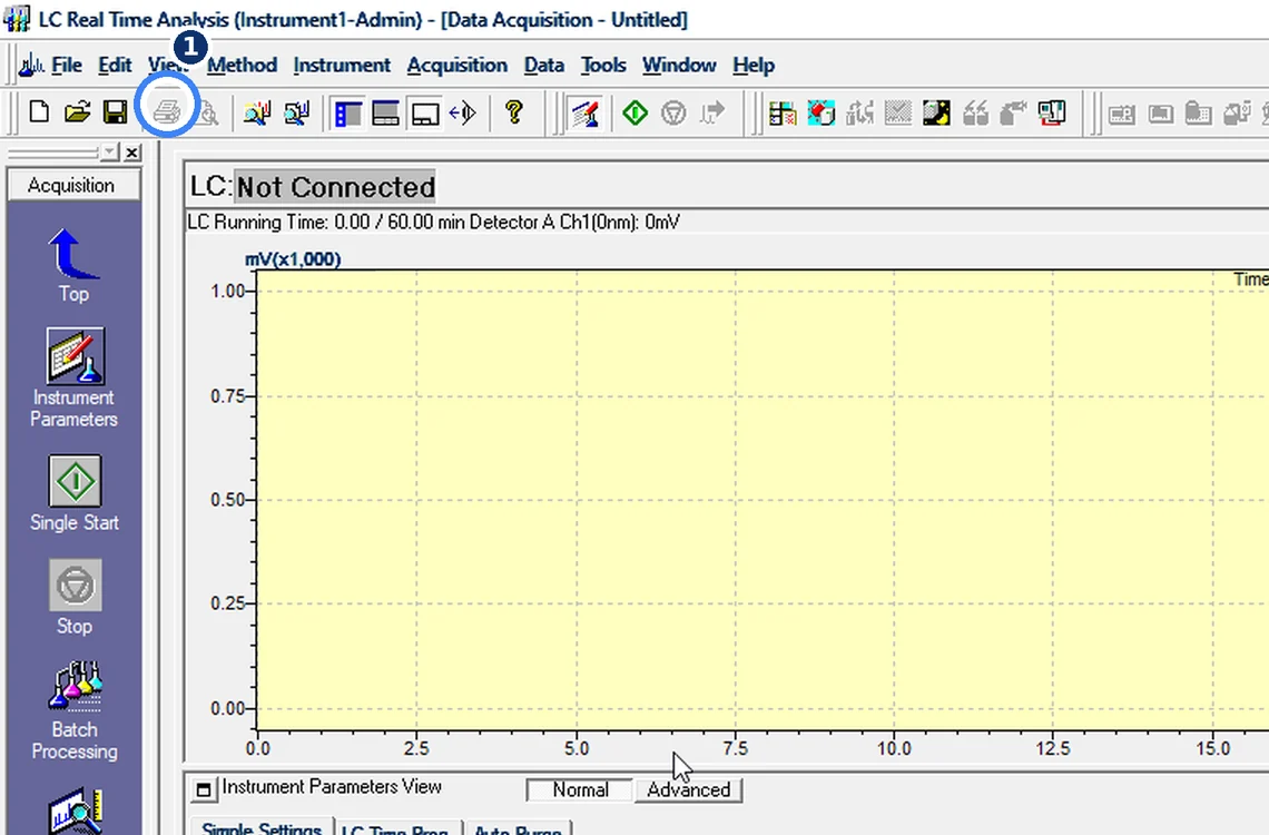 Step 7.1: New method file — Shimadzu LCsolution screenshot