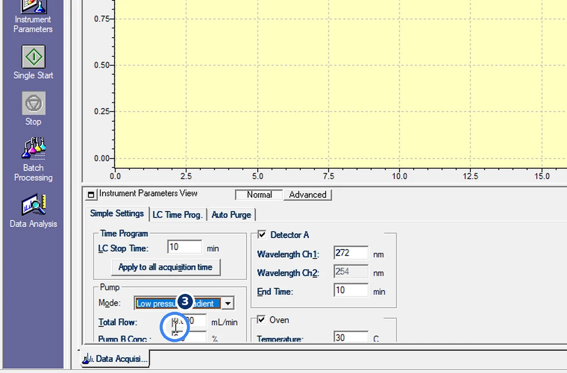 Step 7.3: Pump — Shimadzu LCsolution screenshot
