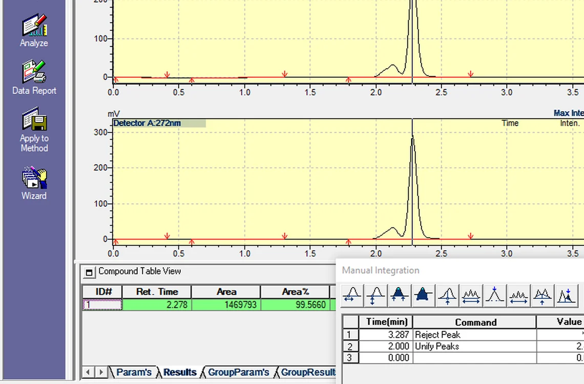 Step 7.3: The tool that gets you in trouble — Shimadzu LCsolution screenshot