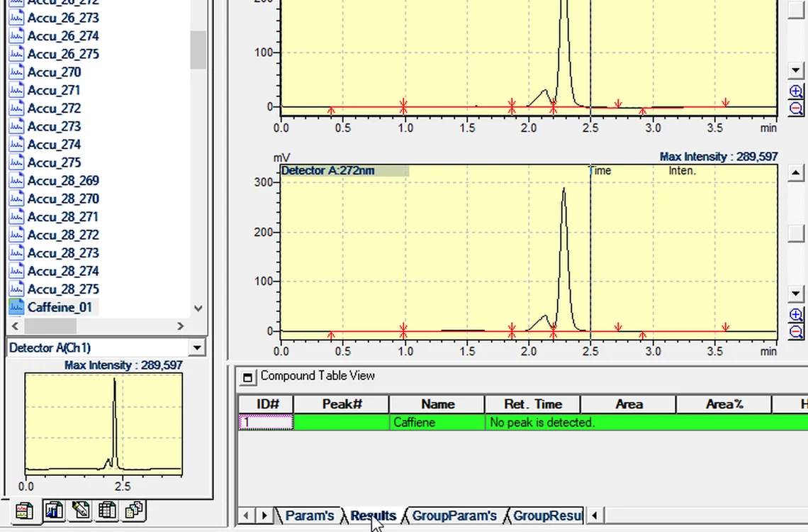 Step 7.1: Read the result — Shimadzu LCsolution screenshot