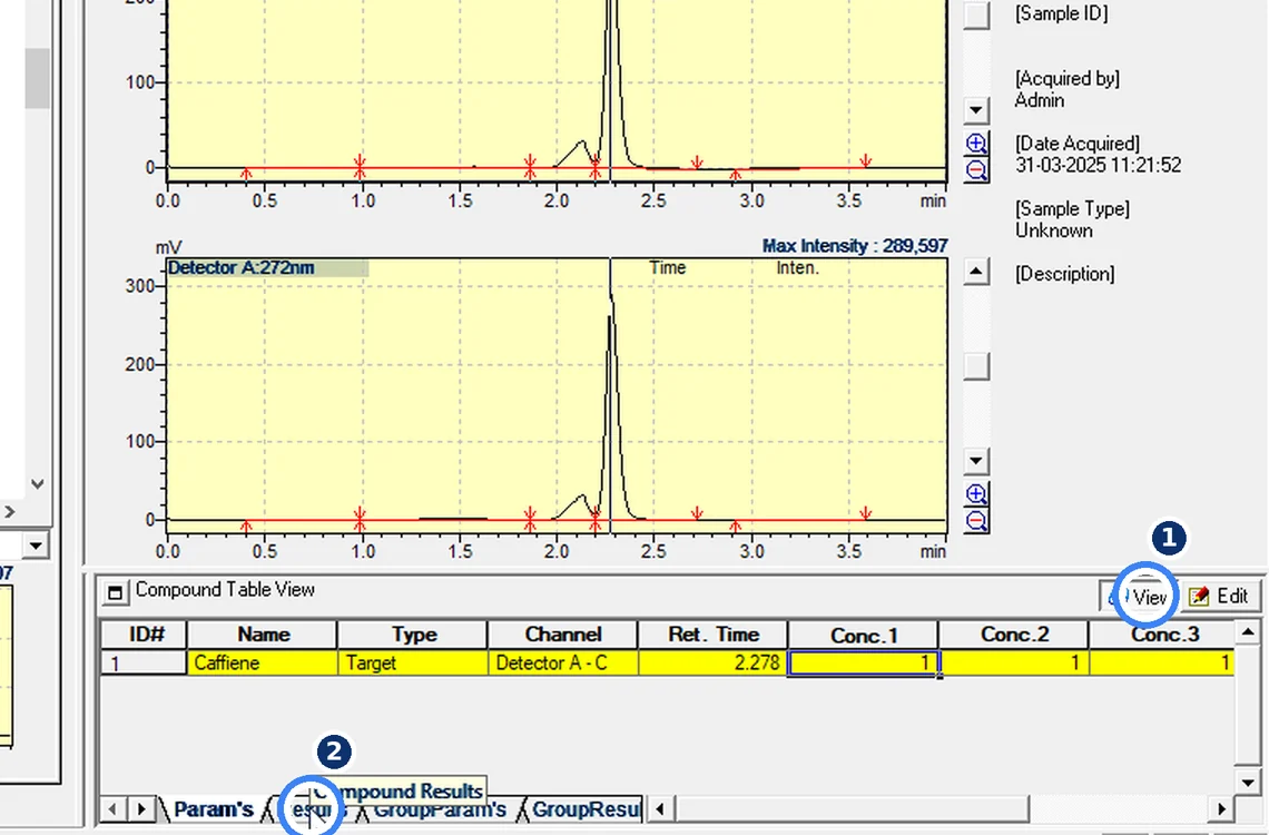Step 7.3: Edit the RT — Shimadzu LCsolution screenshot