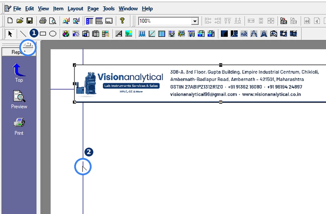 Step 7.1: Insert the letterhead picture — Shimadzu LCsolution screenshot