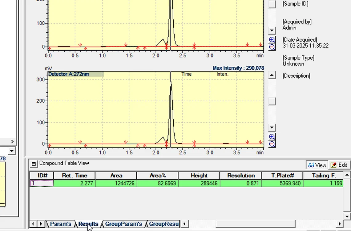 Step 7.5: Verify the new integration — Shimadzu LCsolution screenshot