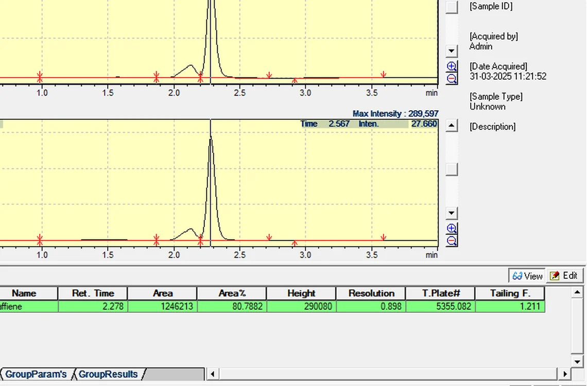 Step 7.1: Read the results — Shimadzu LCsolution screenshot